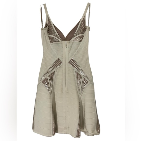 Herve Leger ($1930USD) Leia Alabaster Dress - Picture 3 of 6